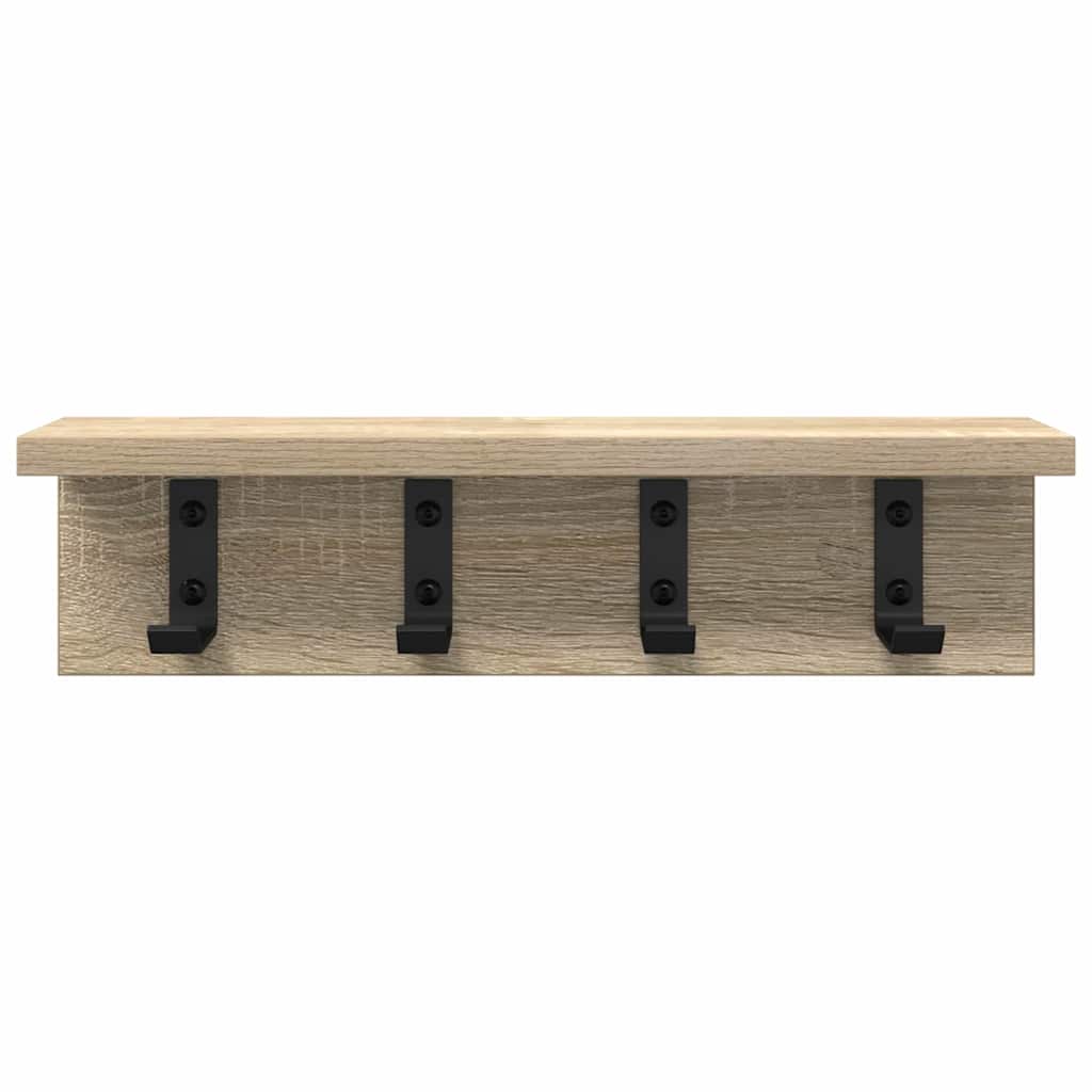 Vegghengt kleshenger med hylle Sonoma eik 40 x 10.5 x 10.5 cm