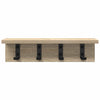 Vegghengt kleshenger med hylle Sonoma eik 40 x 10.5 x 10.5 cm