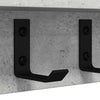 Vegghengt kleshenger med hylle Betonggrå 40 x 10.5 x 10.5 cm