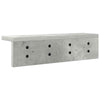Vegghengt kleshenger med hylle Betonggrå 40 x 10.5 x 10.5 cm