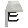 Vegghengt kleshenger med hylle Betonggrå 40 x 10.5 x 10.5 cm