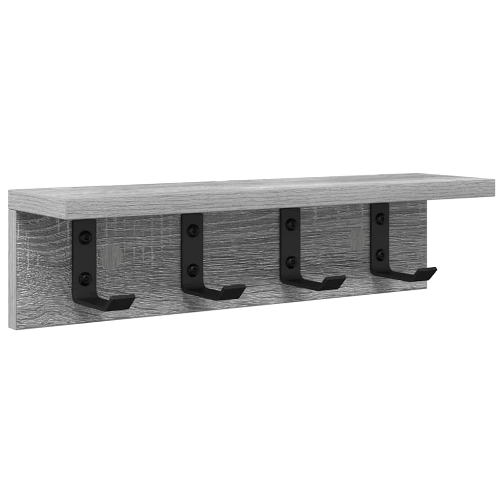 Vegghengt kleshenger med hylle Grå sonoma 40 x 10.5 x 10.5 cm