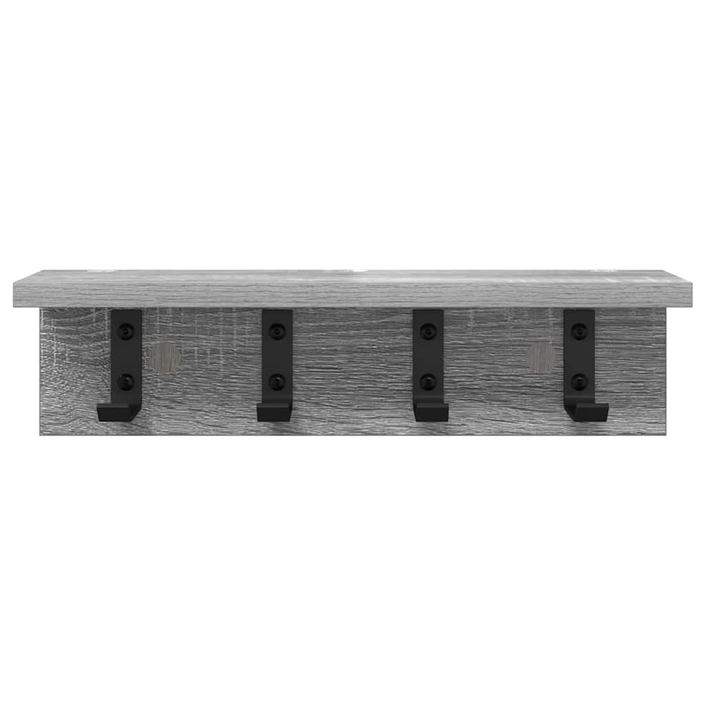 Vegghengt kleshenger med hylle Grå sonoma 40 x 10.5 x 10.5 cm
