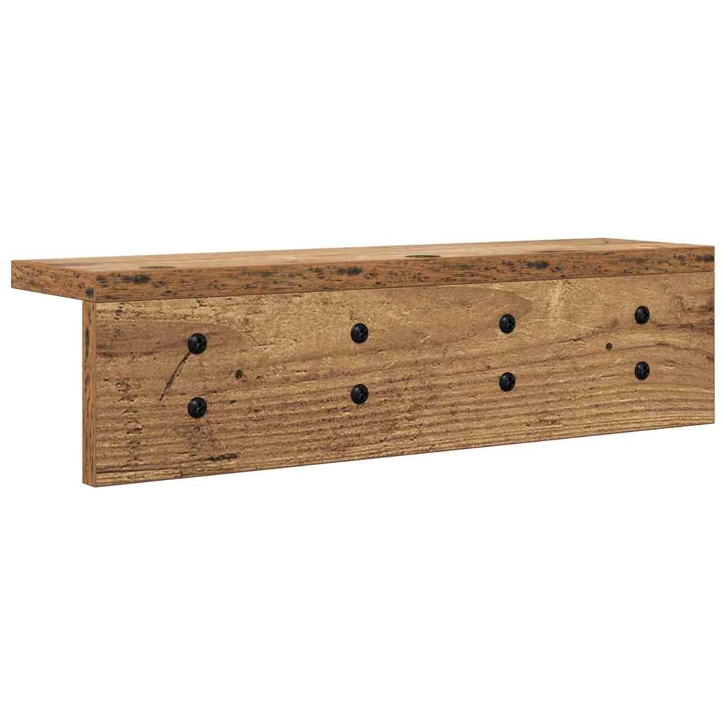 Vegghengt kleshenger Gammelt tre 40 x 10,5 x 10,5 cm