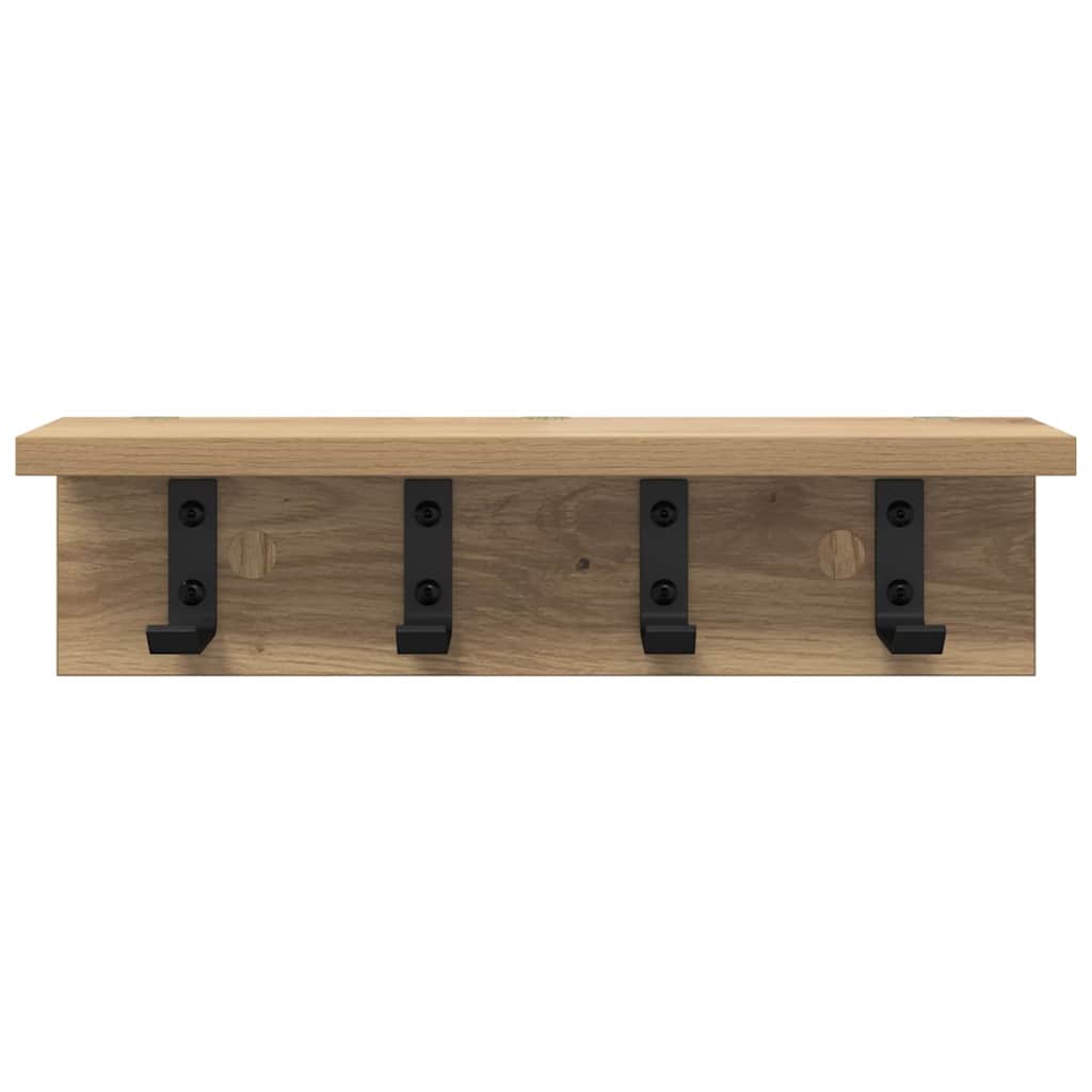 Vegghengt kleshenger med hylle artisan eik 40 x 10.5 x 10.5 cm