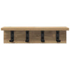 Vegghengt kleshenger med hylle artisan eik 40 x 10.5 x 10.5 cm