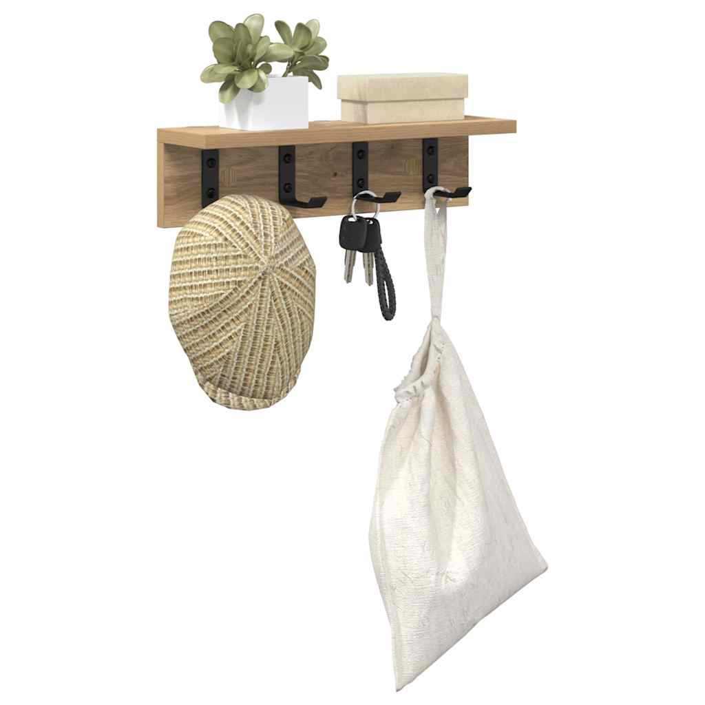 Vegghengt kleshenger Veggmontert Artisan Eik Konstruert tre