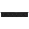 Vegghengt kleshenger med hylle Svart eik 60 x 10.5 x 10.5 cm