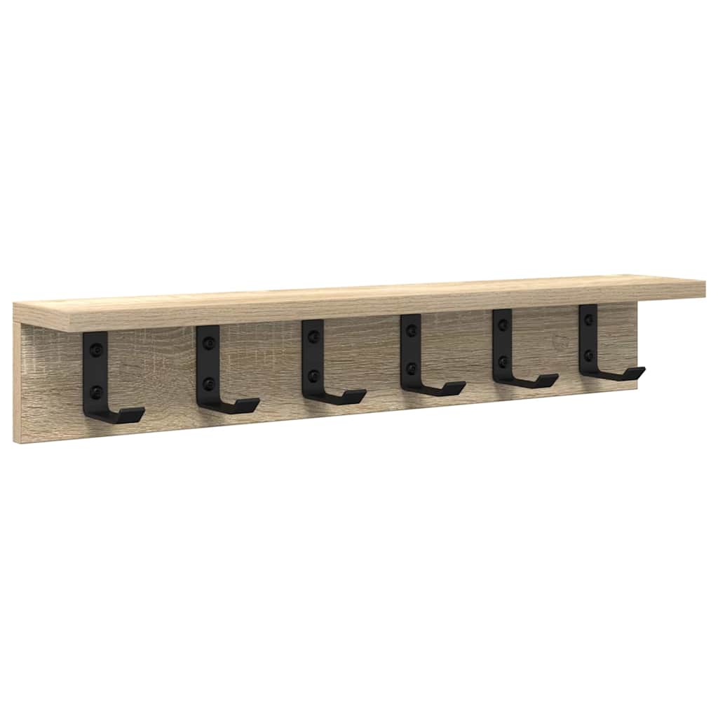Vegghengt kleshenger med hylle Sonoma eik 60 x 10.5 x 10.5 cm
