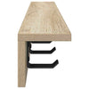 Vegghengt kleshenger med hylle Sonoma eik 60 x 10.5 x 10.5 cm