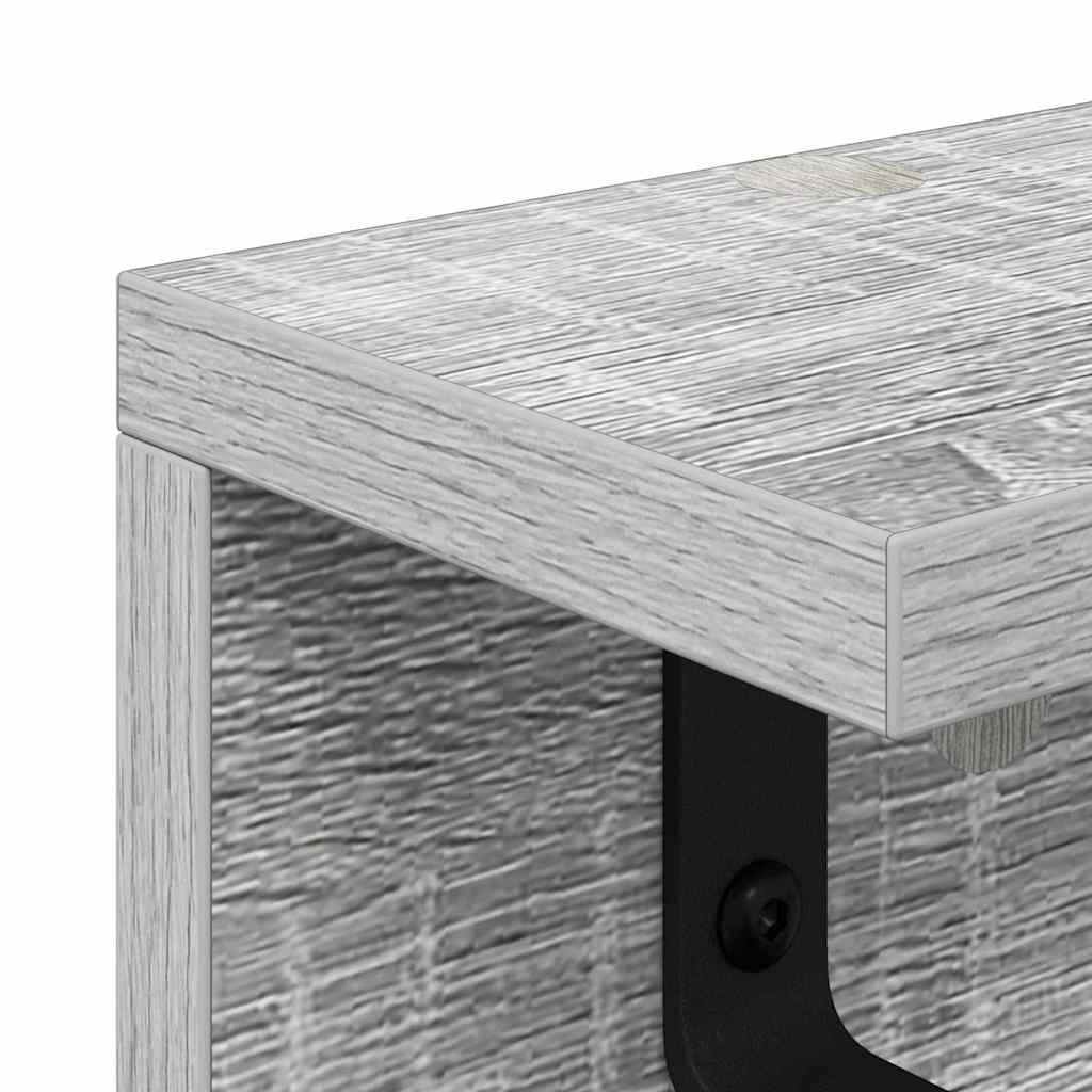 Vegghengt kleshenger med hylle Grå sonoma 60 x 10.5 x 10.5 cm