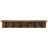 Vegghengt kleshenger med hylle Gammelt tre 60 x 10.5 x 10.5 cm