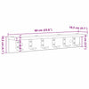 Vegghengt kleshenger med hylle Gammelt tre 60 x 10.5 x 10.5 cm