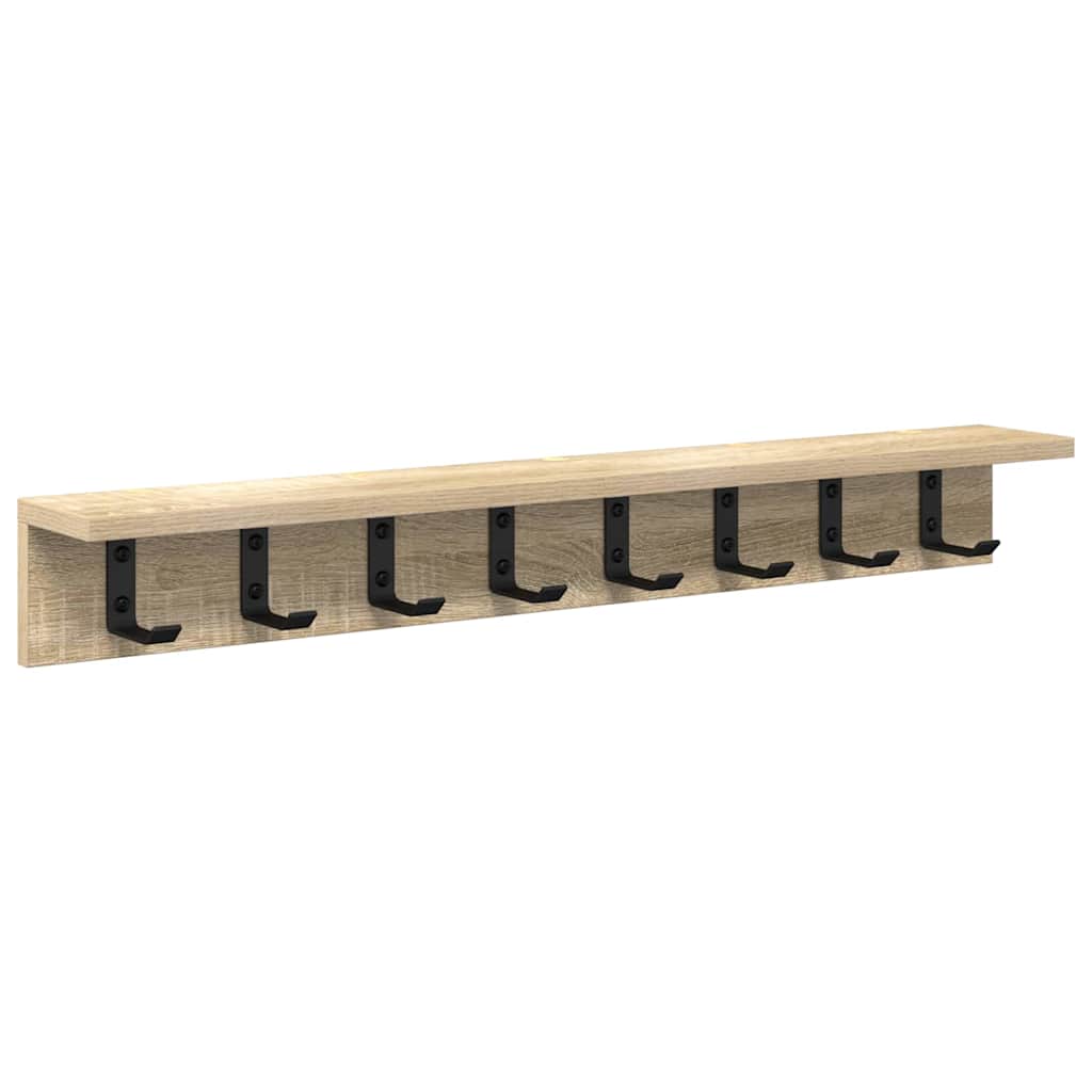 Vegghengt kleshenger med hylle Sonoma eik 80 x 10.5 x 10.5 cm