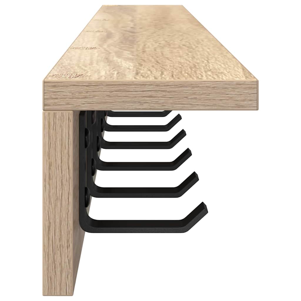 Vegghengt kleshenger Sonoma eik 100 x 10,5 x 10,5 cm