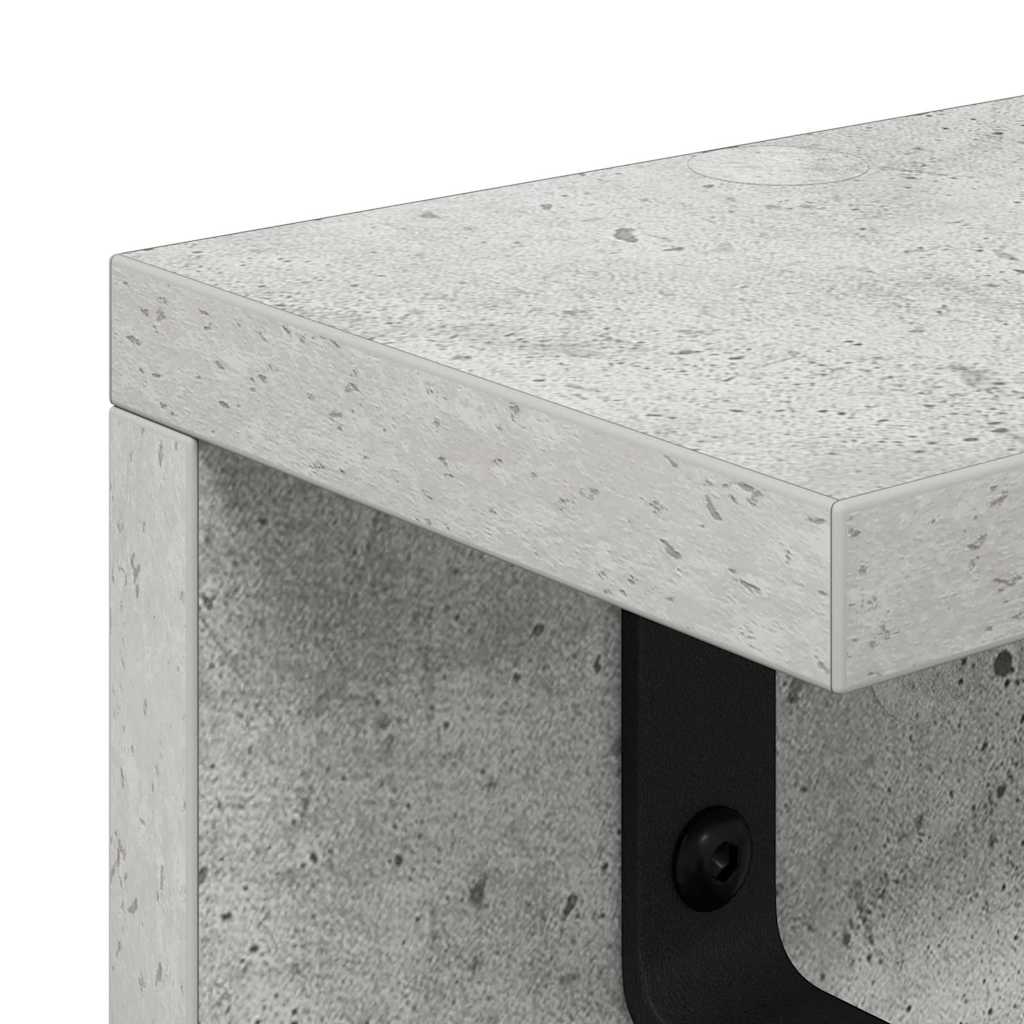 Vegghengt kleshenger Veggmontert Betonggrå 100 x 10,5 x 10,5 cm