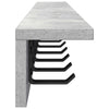 Vegghengt kleshenger med hylle Betonggrå 100 x 10.5 x 10.5 cm