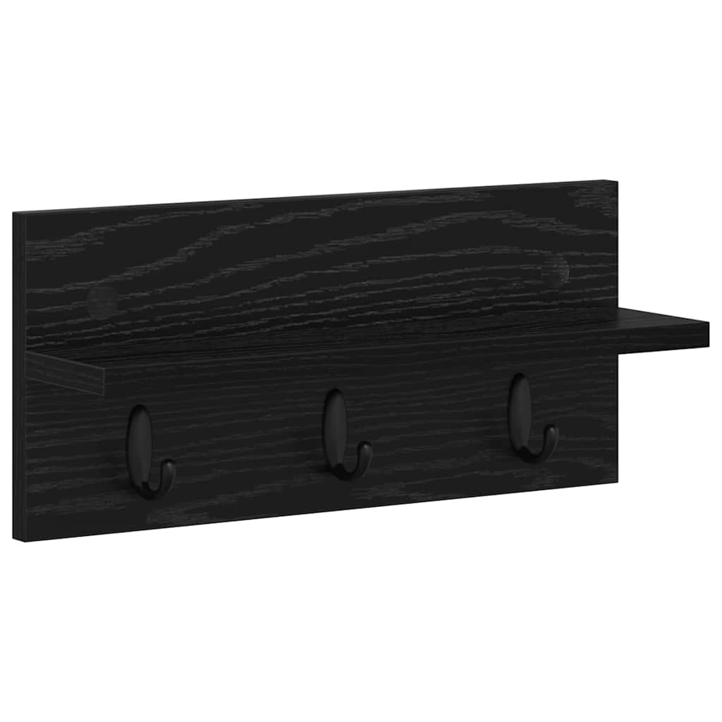 Vegghengt kleshenger Svart eik 40 x 10.5 x 18 cm Konstruert tre