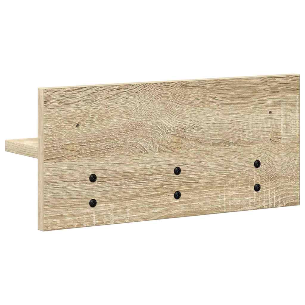 Vegghengt kleshenger med hylle Sonoma eik 40 x 10.5 x 18 cm