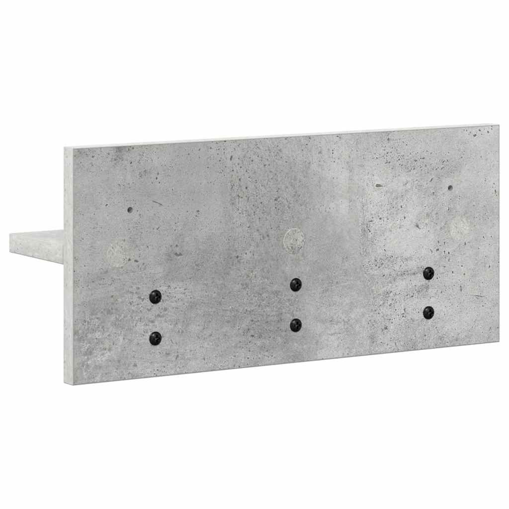 Vegghengt kleshenger Betonggrå 40 x 10.5 x 18 cm Konstruert tre