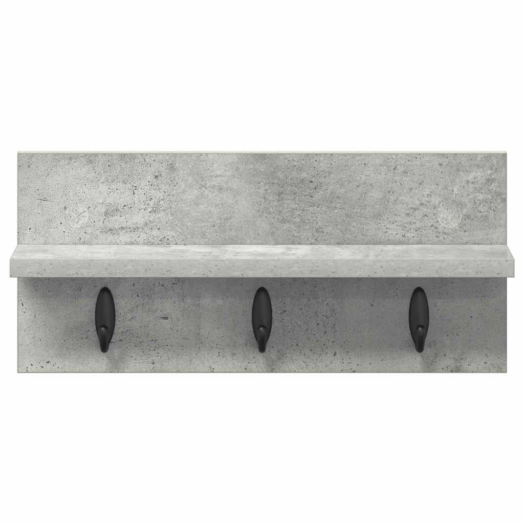 Vegghengt kleshenger Betonggrå 40 x 10.5 x 18 cm Konstruert tre
