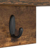 Vegghengt kleshenger Røkt eik 40 x 10.5 x 18 cm Konstruert tre