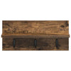 Vegghengt kleshenger Røkt eik 40 x 10.5 x 18 cm Konstruert tre