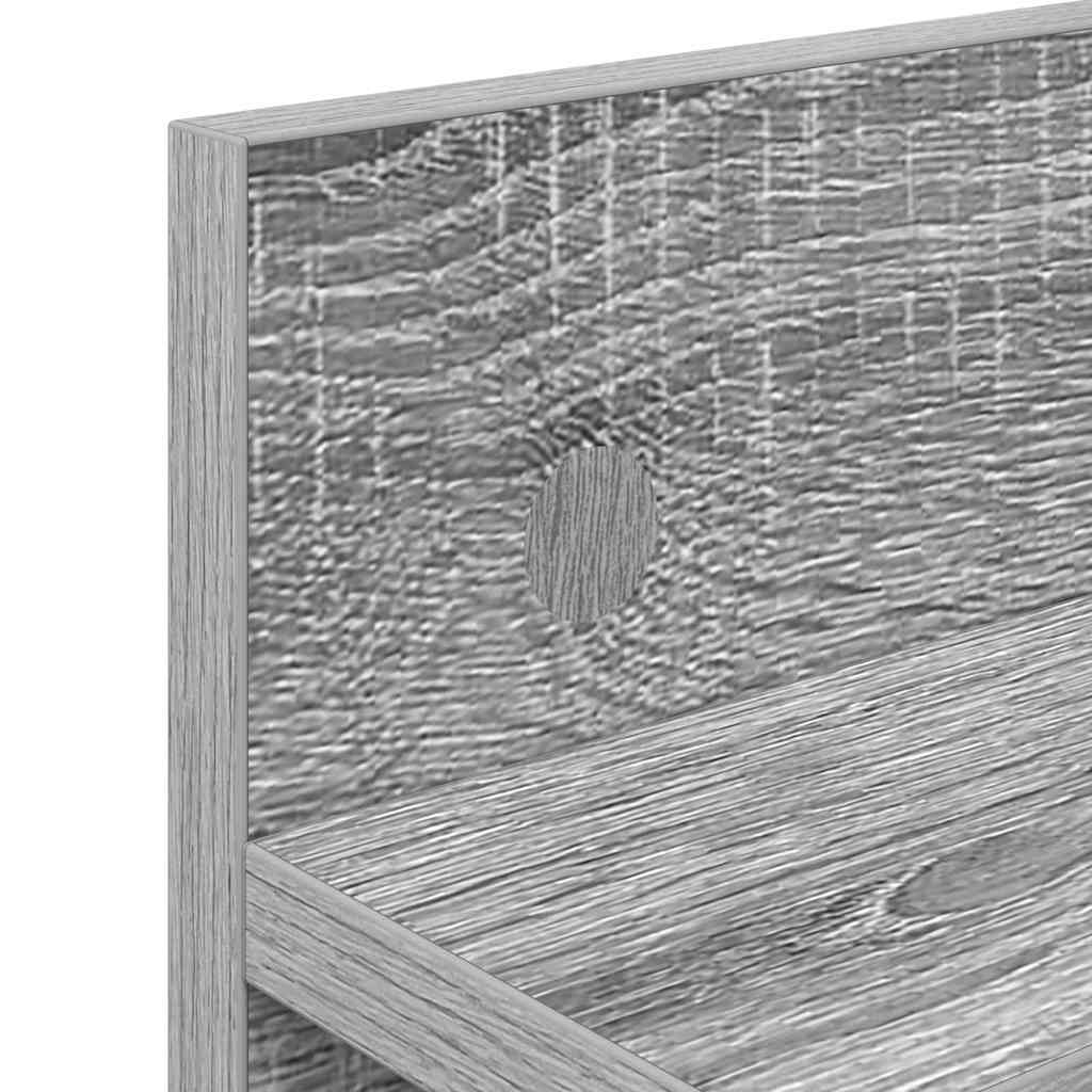 Vegghengt kleshenger med hylle Grå sonoma 40 x 10.5 x 18 cm