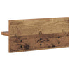 Vegghengt kleshenger med hylle Gammelt tre 40 x 10.5 x 18 cm