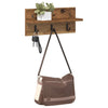 Vegghengt kleshenger med hylle Gammelt tre 40 x 10.5 x 18 cm