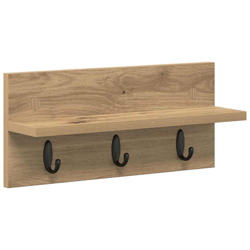 Vegghengt kleshenger med hylle artisan eik 40 x 10.5 x 18 cm