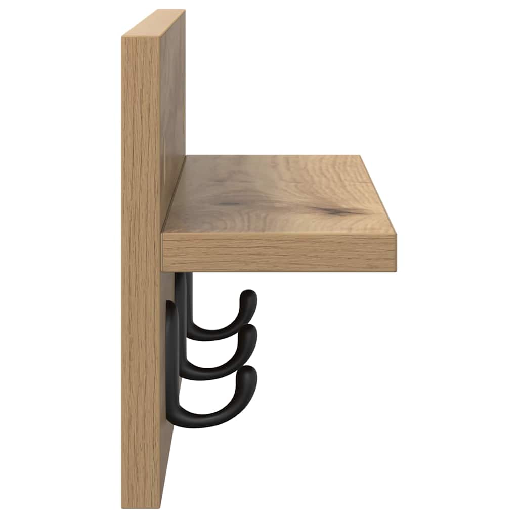 Vegghengt kleshenger med hylle artisan eik 40 x 10.5 x 18 cm