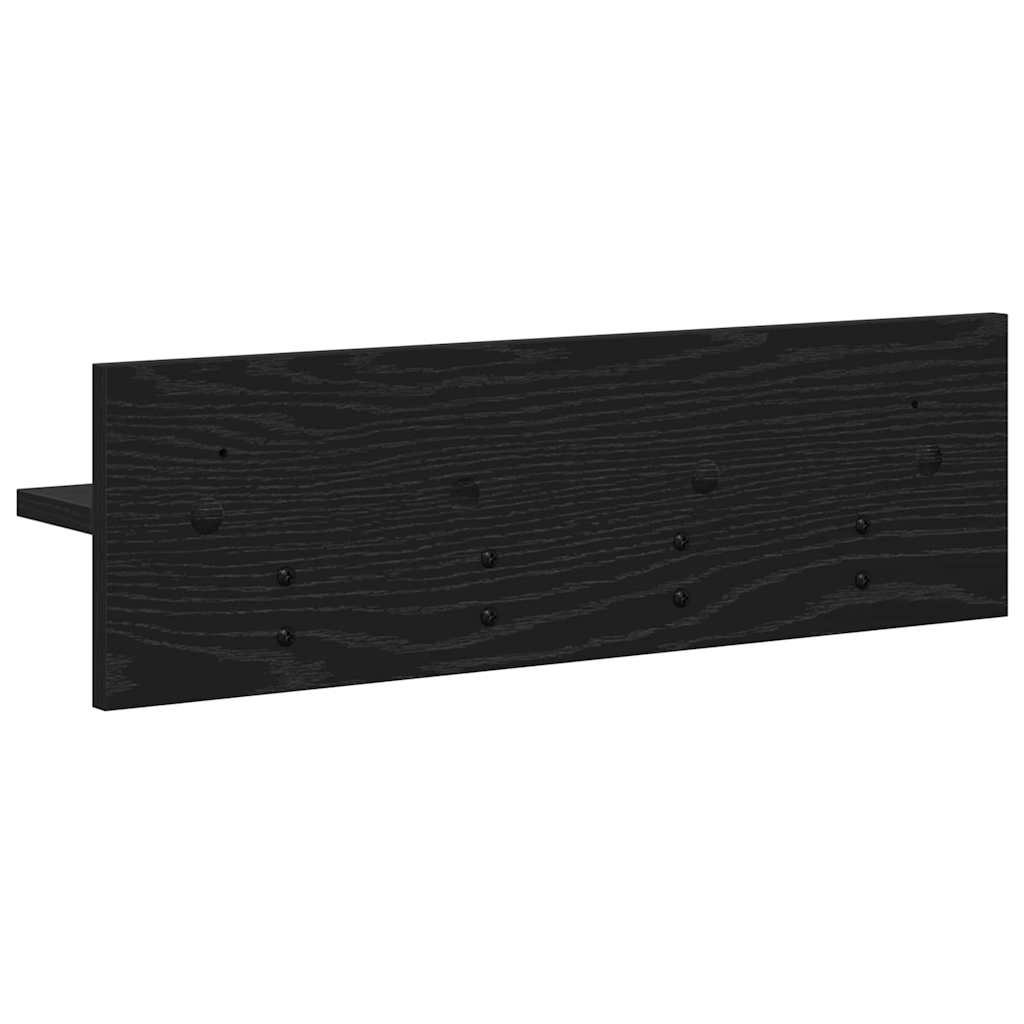 Vegghengt kleshenger Svart Eik 60 x 10,5 x 18 cm Konstruert tre