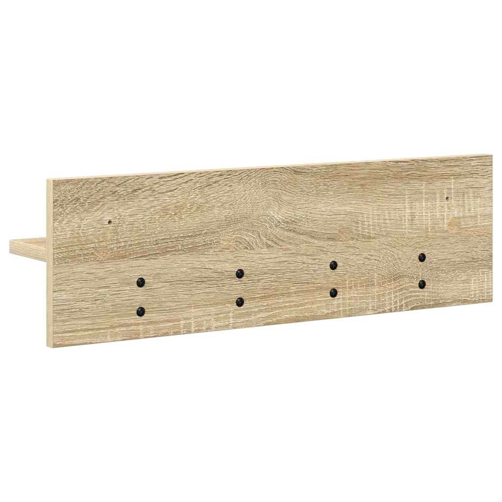 Vegghengt kleshenger med hylle Sonoma eik 60 x 10.5 x 18 cm