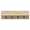 Vegghengt kleshenger med hylle Sonoma eik 60 x 10.5 x 18 cm