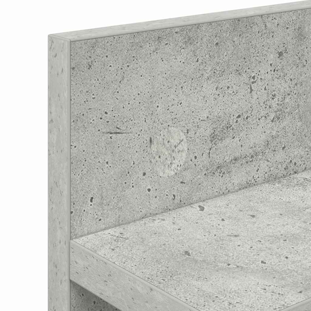 Vegghengt kleshenger Betonggrå 60 x 10,5 x 18 cm Konstruert tre