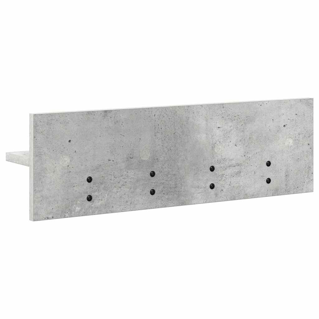 Vegghengt kleshenger Betonggrå 60 x 10,5 x 18 cm Konstruert tre
