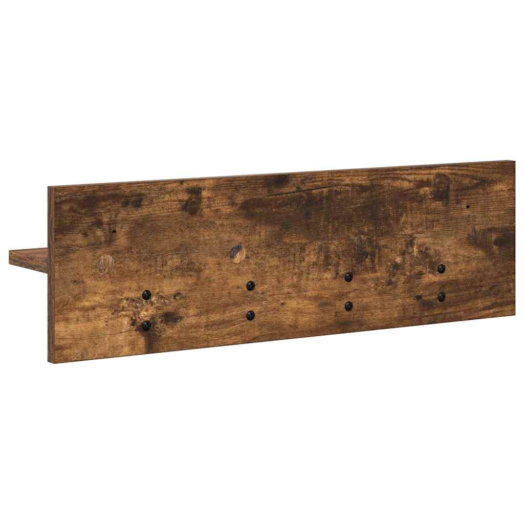 Vegghengt kleshenger Røkt eik 60 x 10,5 x 18 cm Konstruert tre