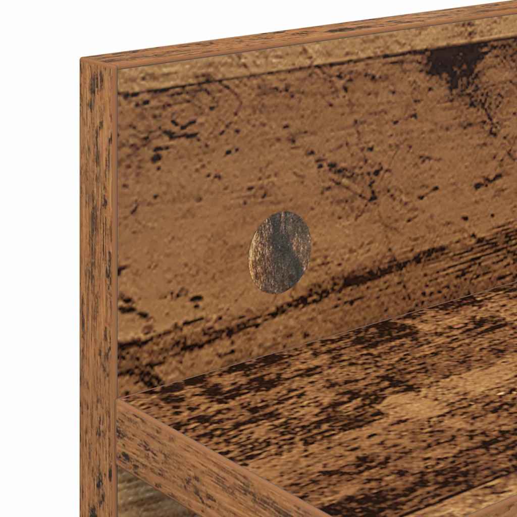 Vegghengt kleshenger med hylle Gammelt tre 60 x 10.5 x 18 cm