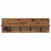 Vegghengt kleshenger med hylle Gammelt tre 60 x 10.5 x 18 cm