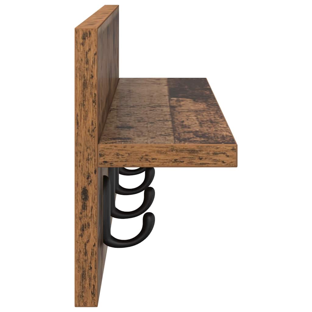 Vegghengt kleshenger Veggmontert Gammelt tre 60 x 10,5 x 18 cm
