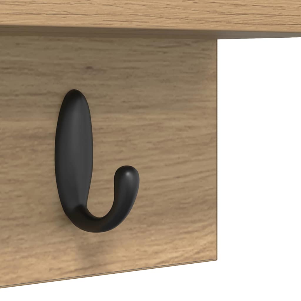 Vegghengt kleshenger med hylle artisan eik 60 x 10.5 x 18 cm