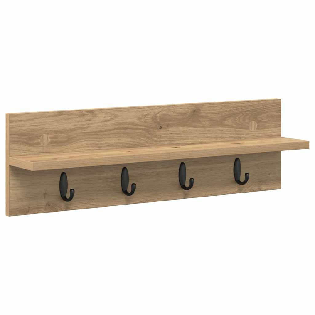 Vegghengt kleshenger med hylle artisan eik 60 x 10.5 x 18 cm