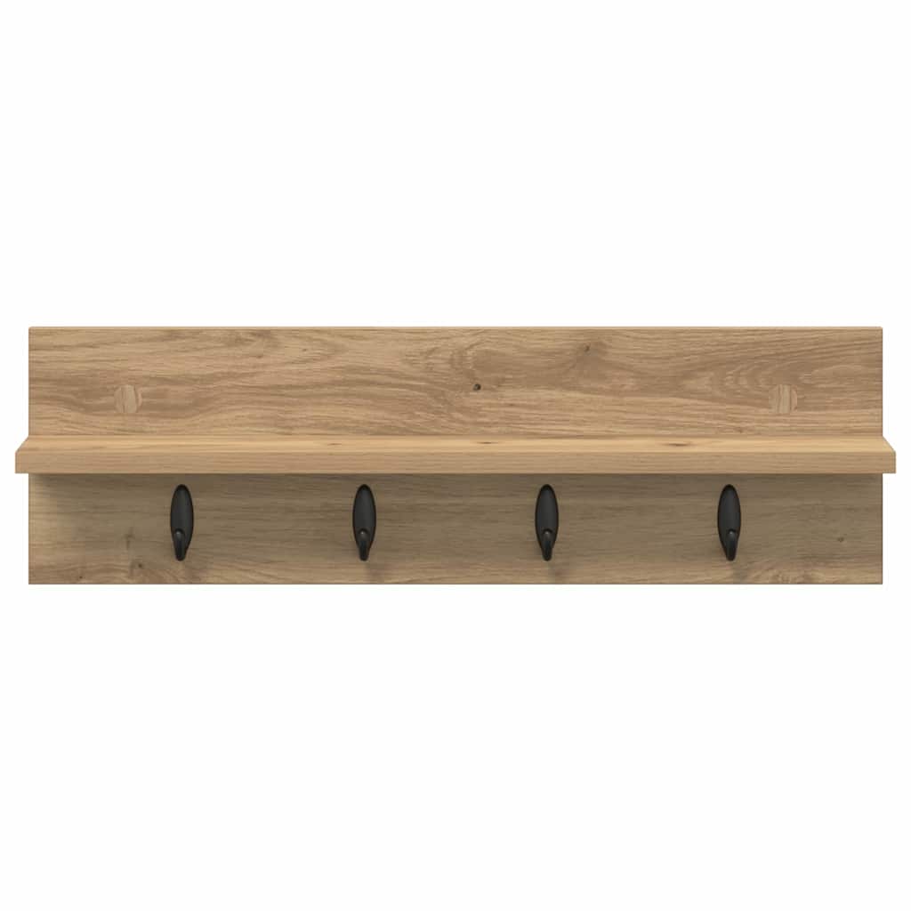 Vegghengt kleshenger med hylle artisan eik 60 x 10.5 x 18 cm