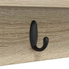 Vegghengt kleshenger med hylle Sonoma eik 80 x 10.5 x 18 cm