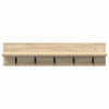Vegghengt kleshenger med hylle Sonoma eik 80 x 10.5 x 18 cm