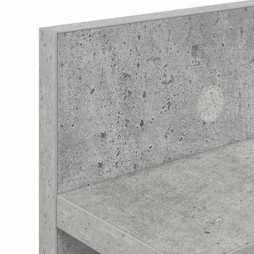 Vegghengt kleshenger Betonggrå 80 x 10.5 x 18 cm Konstruert tre