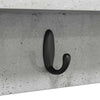 Vegghengt kleshenger Betonggrå 80 x 10.5 x 18 cm Konstruert tre