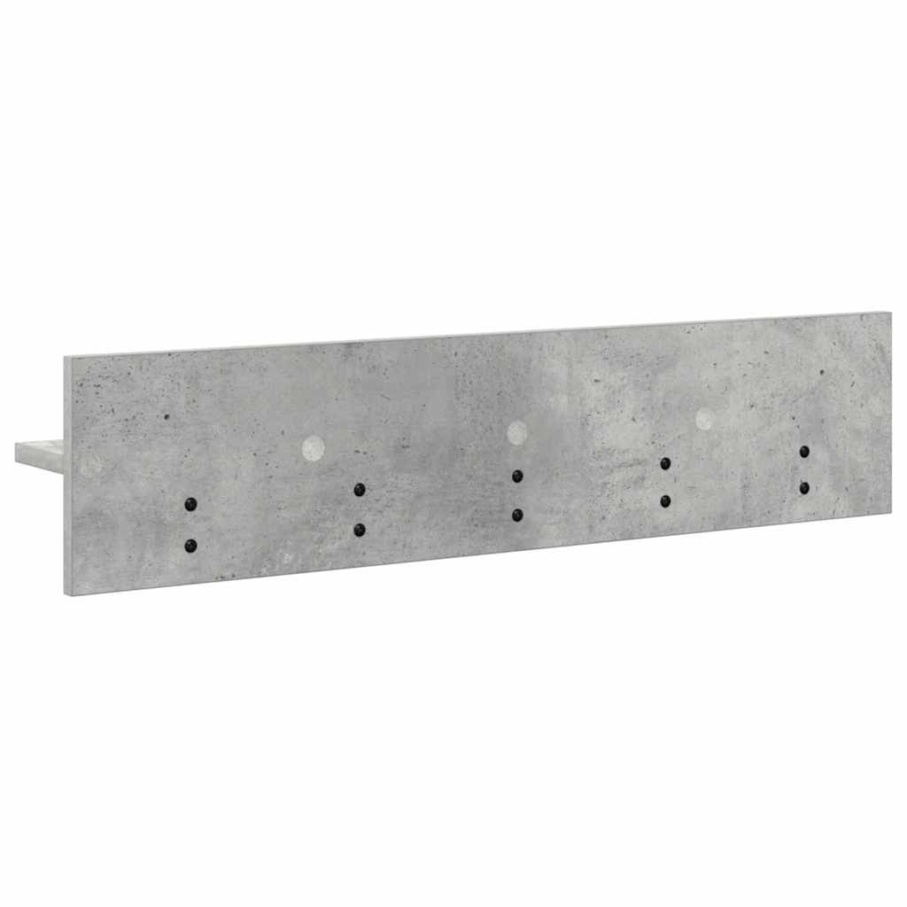 Vegghengt kleshenger Betonggrå 80 x 10.5 x 18 cm Konstruert tre