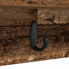 Vegghengt kleshenger med hylle Gammelt tre 80 x 10.5 x 18 cm